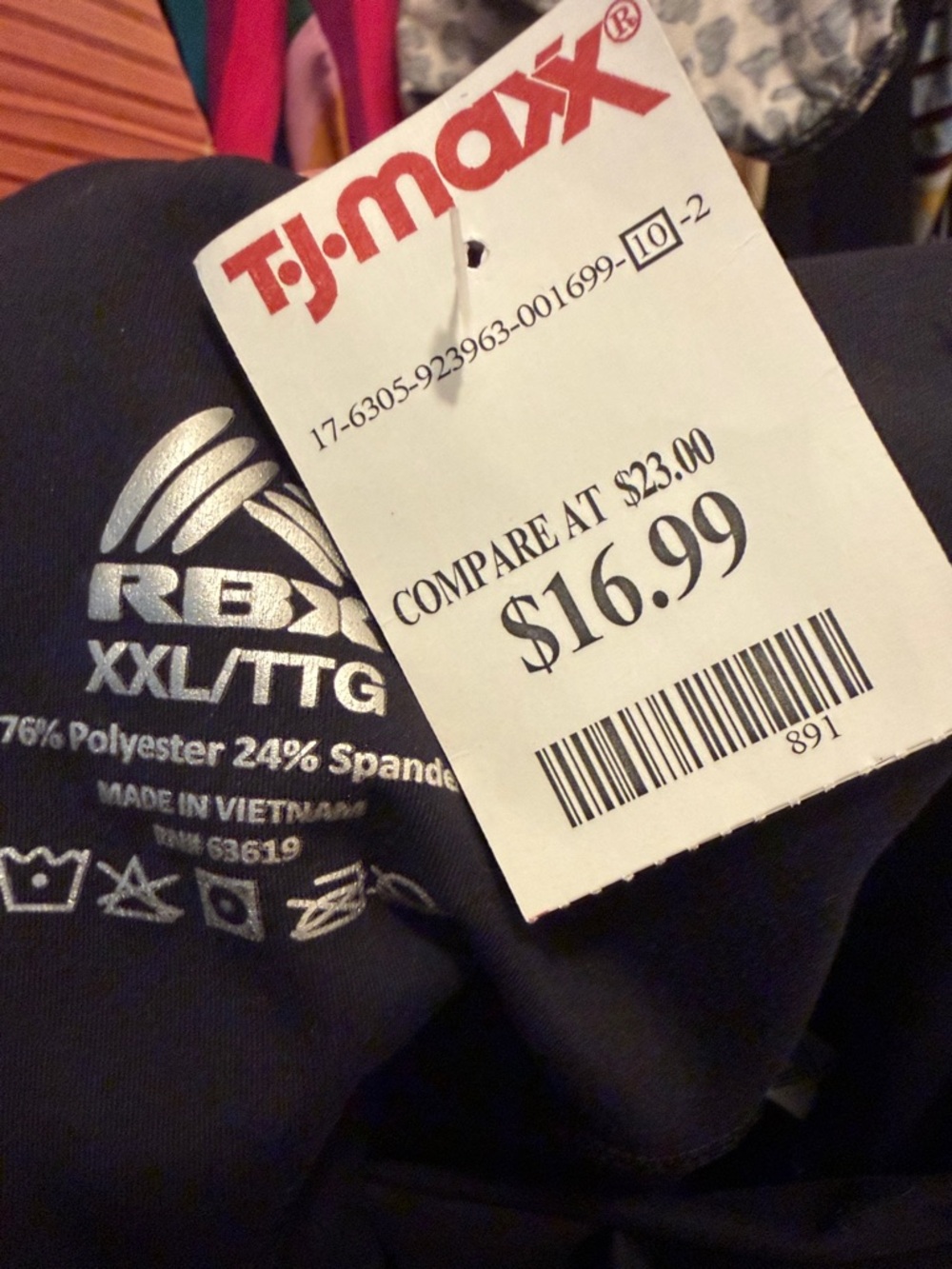 RBX Black Slim Cropped Ankle Leggings - Picture 2 of 5